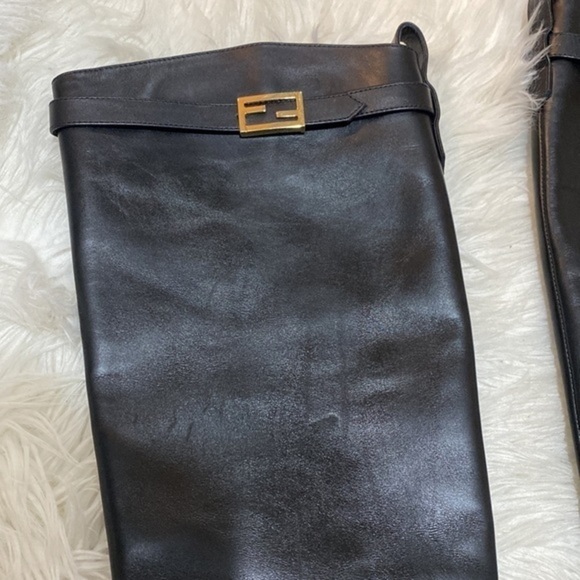 Fendi Buckle detail Block heel Knee high boots size 36EU‎ - Picture 9 of 12